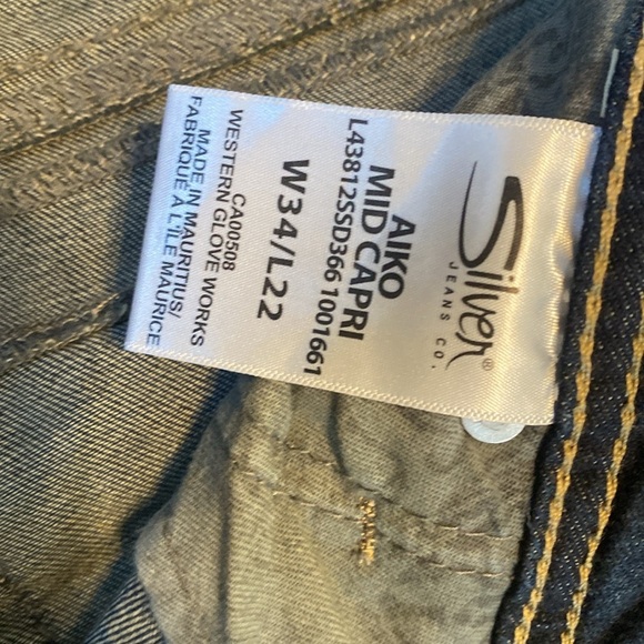 Silver aiko mid Jean capris - Picture 4 of 7